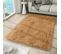 Tapis Salon Chambre Antidérapant Bébé Beige Uni Shaggy Super Doux Doux 80x150 cm