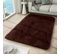 Tapis Salon Chambre Antidérapant Bébé Marron Uni Shaggy Super Doux Doux 200x300 cm