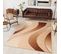 Tapis De Salon Moderne Beige Marron Vagues Fin Dream 160x220