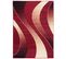 Tapis De Salon Moderne Rouge Beige Vagues Fin Dream 120x170