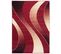 Tapis De Salon Moderne Rouge Beige Vagues Fin Dream 130x190
