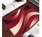 Tapis De Salon Moderne Rouge Beige Vagues Fin Dream 200x300