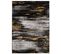 Tapis De Salon Moderne Gris Noir Jaune Taches Fin Maya 200x200