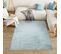 Tapis Salon Chambre Beu Unicolore Shaggy Poils Longs 120x170 Evra