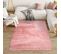 Tapis Salon Chambre Rose Profond Unicolore Shaggy Poils Longs 120x170 Evra