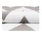 Tapis Salon Moderne Blanc Gris Géométrique Zigzags Fin 120x170 cm