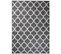 Tapis Salon Moderne Gris Foncé Blanc Marocain Géométrique Treillis Fin 120x170 cm