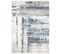 Tapis Salon Chambre Multicolore Abstrait Rayures Franges Fin 120x170 cm