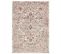 Tapis Poil Court Vintage Gris Brun Roux Floral Salon 120x170