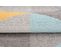 Tapis Salon Chambre Turquoise Gris Crème Jaune Triangles 80 X 150 Cm Lazur