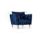 Fauteuil "agate", 1 Place, Bleu Roi, Velours