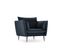 Fauteuil "agate", 1 Place, Bleu Foncé, Velours