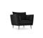 Fauteuil "agate", 1 Place, Noir, Velours