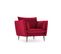 Fauteuil "agate", 1 Place, Rouge, Velours