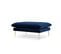 Pouf "agate", 1 Place, Bleu Roi, Velours