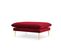 Pouf "agate", 1 Place, Rouge, Velours
