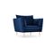 Fauteuil "agate", 1 Place, Bleu Roi, Velours