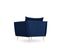 Fauteuil "agate", 1 Place, Bleu Roi, Velours