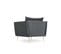 Fauteuil "agate", 1 Place, Gris Foncé, Velours