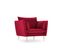 Fauteuil "agate", 1 Place, Rouge, Velours