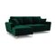 Canapé D'angle Gauche Convertible Avec Coffre "moghan", 4 Places, Vert Bouteille, Velours