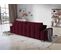 Canapé Convertible Avec Coffre De Rangement "byron", 3 Places, Rouge Foncé, Velours