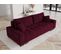 Canapé Convertible Avec Coffre De Rangement "byron", 3 Places, Rouge Foncé, Velours