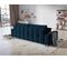 Canapé Convertible Avec Coffre De Rangement "byron", 3 Places, Bleu Roi, Velours