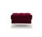 Pouf "mamaia", 1 Place, Rouge, Velours