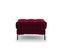 Pouf "mamaia", 1 Place, Rouge, Velours