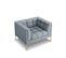 Fauteuil "karoo", 1 Place, Bleu Clair, Tissu Structurel