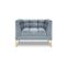 Fauteuil "karoo", 1 Place, Bleu Clair, Velours