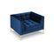 Fauteuil "karoo", 1 Place, Bleu Roi, Velours