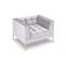 Fauteuil "karoo", 1 Place, Argent, Velours