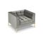 Fauteuil "karoo", 1 Place, Gris Clair, Velours