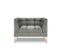 Fauteuil "karoo", 1 Place, Gris Clair, Velours