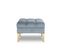 Pouf "karoo", 1 Place, Bleu Clair, Velours