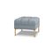 Pouf "karoo", 1 Place, Bleu Clair, Tissu Structurel