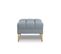 Pouf "karoo", 1 Place, Bleu Clair, Tissu Structurel