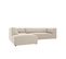 Canapé D'angle Gauche "ruby", 4 Places, Beige, Velours