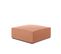 Pouf "ruby", 1 Place, Rose, Velours