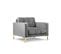 Fauteuil "mamaia", 1 Place, Gris Clair, Velours