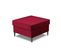 Pouf "moghan", 1 Place, Rouge, Velours