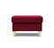 Pouf "moghan", 1 Place, Rouge, Velours