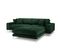 Canapé D'angle Droit "jog", 5 Places, Vert, Tissu Chenille