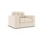 Fauteuil "justin", 1 Place, Beige Clair, Tissu Structurel