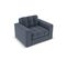 Fauteuil "justin", 1 Place, Bleu Foncé, Tissu Structurel