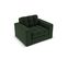 Fauteuil "justin", 1 Place, Vert Foncé, Tissu Structurel