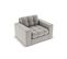 Fauteuil "justin", 1 Place, Gris Clair, Tissu Structurel