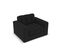 Fauteuil "justin", 1 Place, Noir, Tissu Structurel